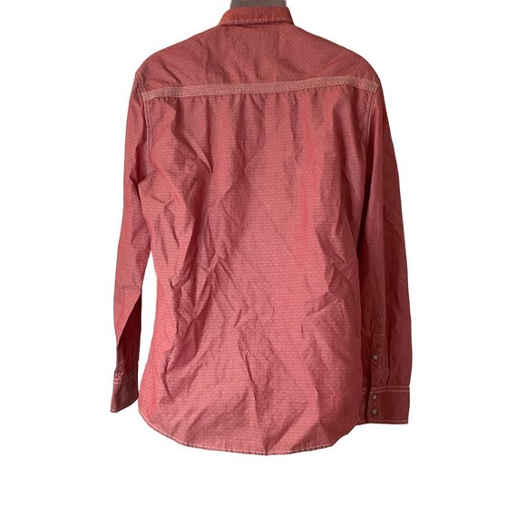 BKE Tailored Fit XL Mens Cotton Blend Long Sleeve Pearl Snap Western Shirt - Picture 11 of 13